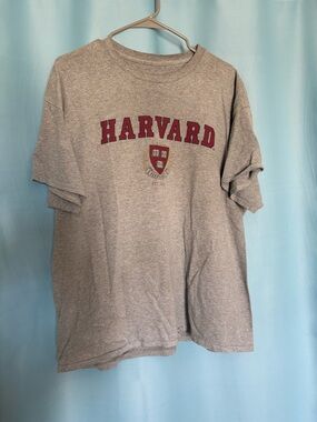 Harvard Grey Short Sleeve Tee with Crest
